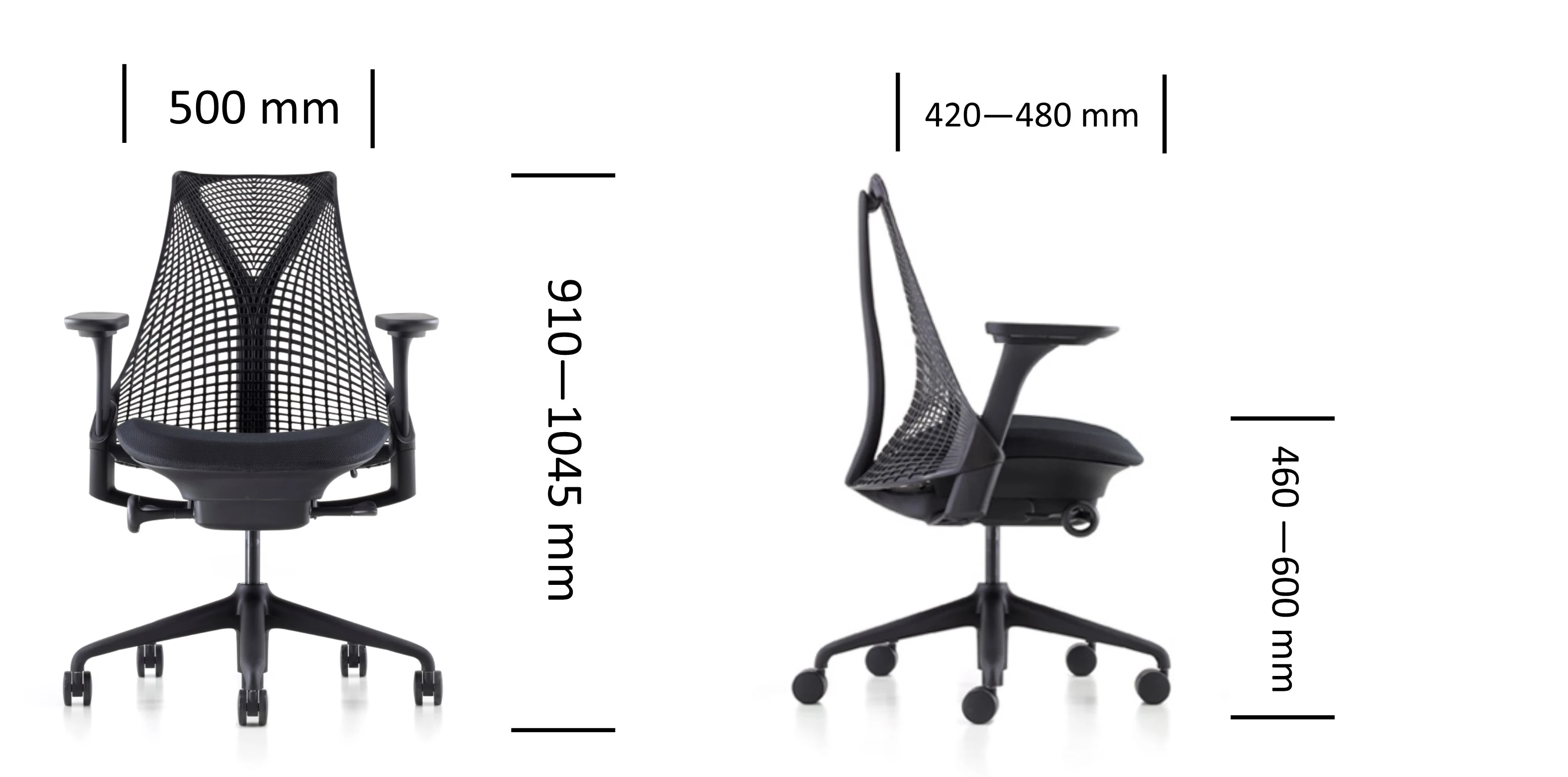 Fauteuil Herman Miller SAYL - dossier blanc assise Phoenix personnalisable - Design iconique et ergonomie