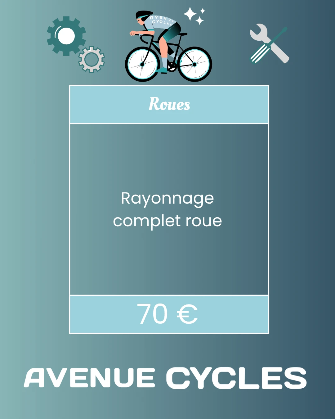 Rayonnage complet roue