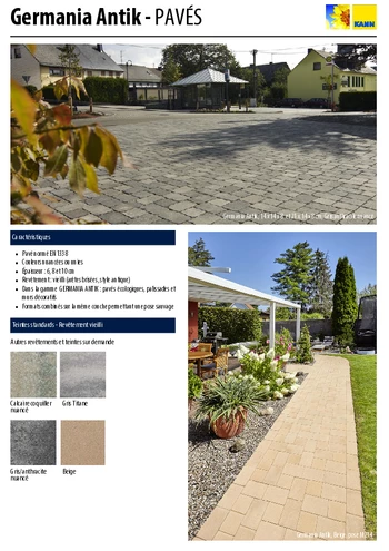 Pavés Germania Antik Multi format ép 6 cm