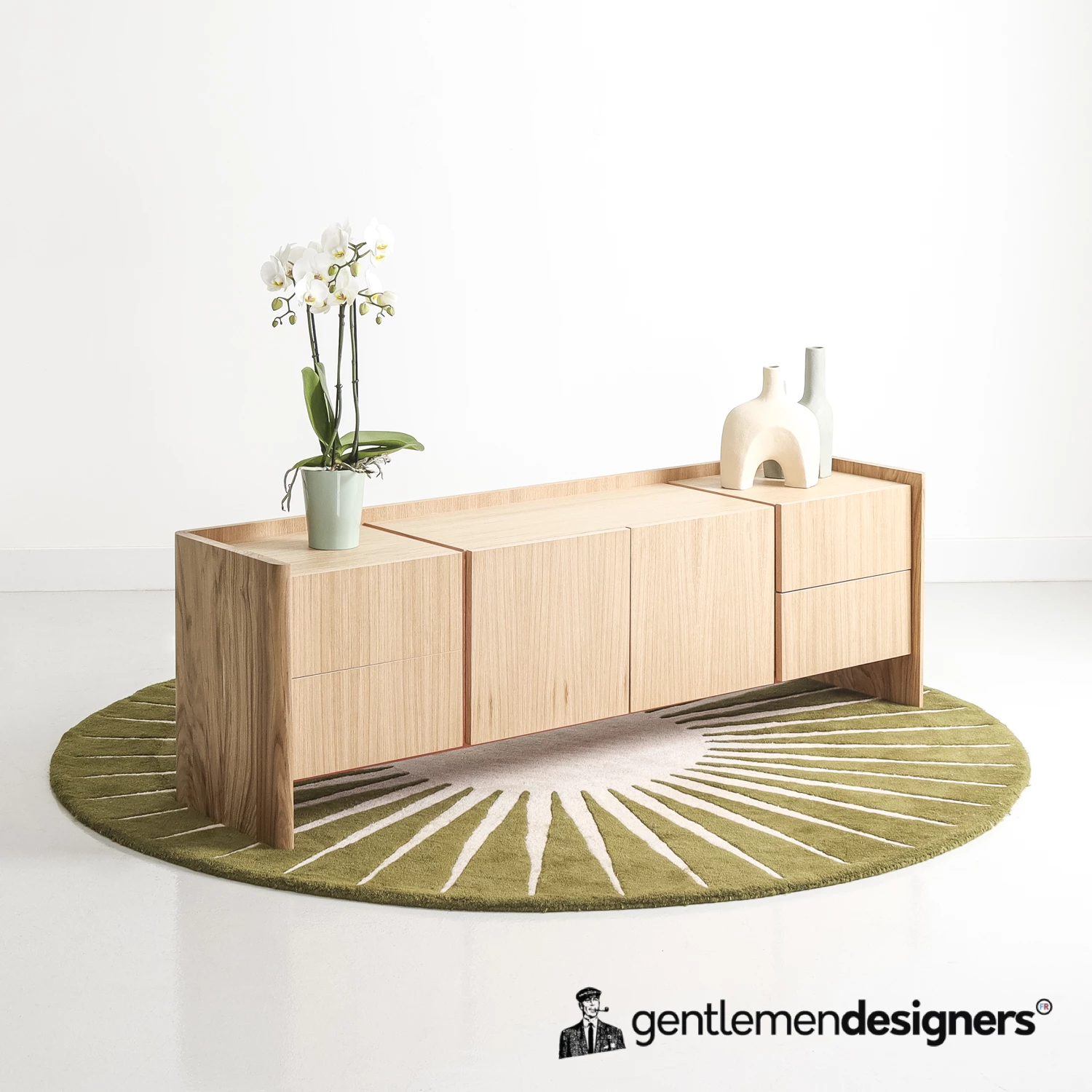Meuble TV ou enfilade "Marguerite" en chêne