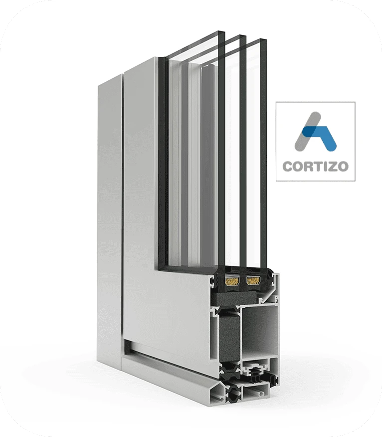 Vente et pose de portes-fenêtres aluminium CORTIZO