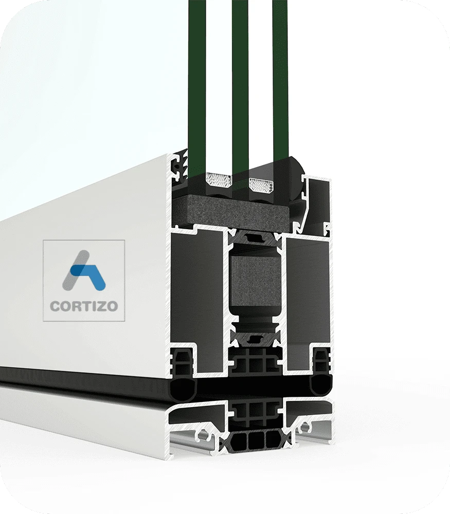 Vente et pose de porte d’entrée aluminium CORTIZO