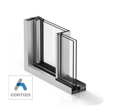 Vente et pose de baie coulissante CORVision aluminium CORTIZO