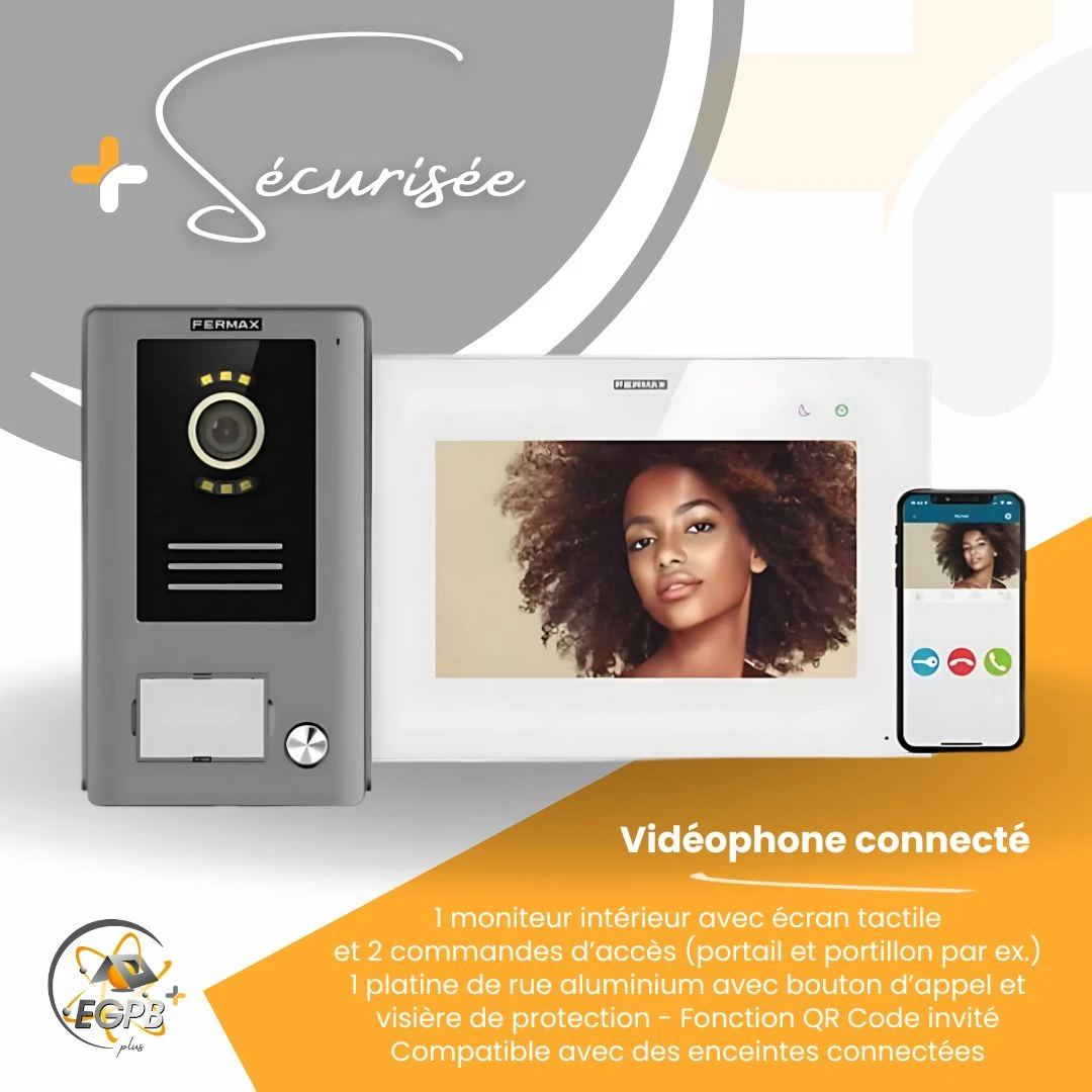 +Sécurisée - Vidéophone connecté - pilotable à distance - EGPB+