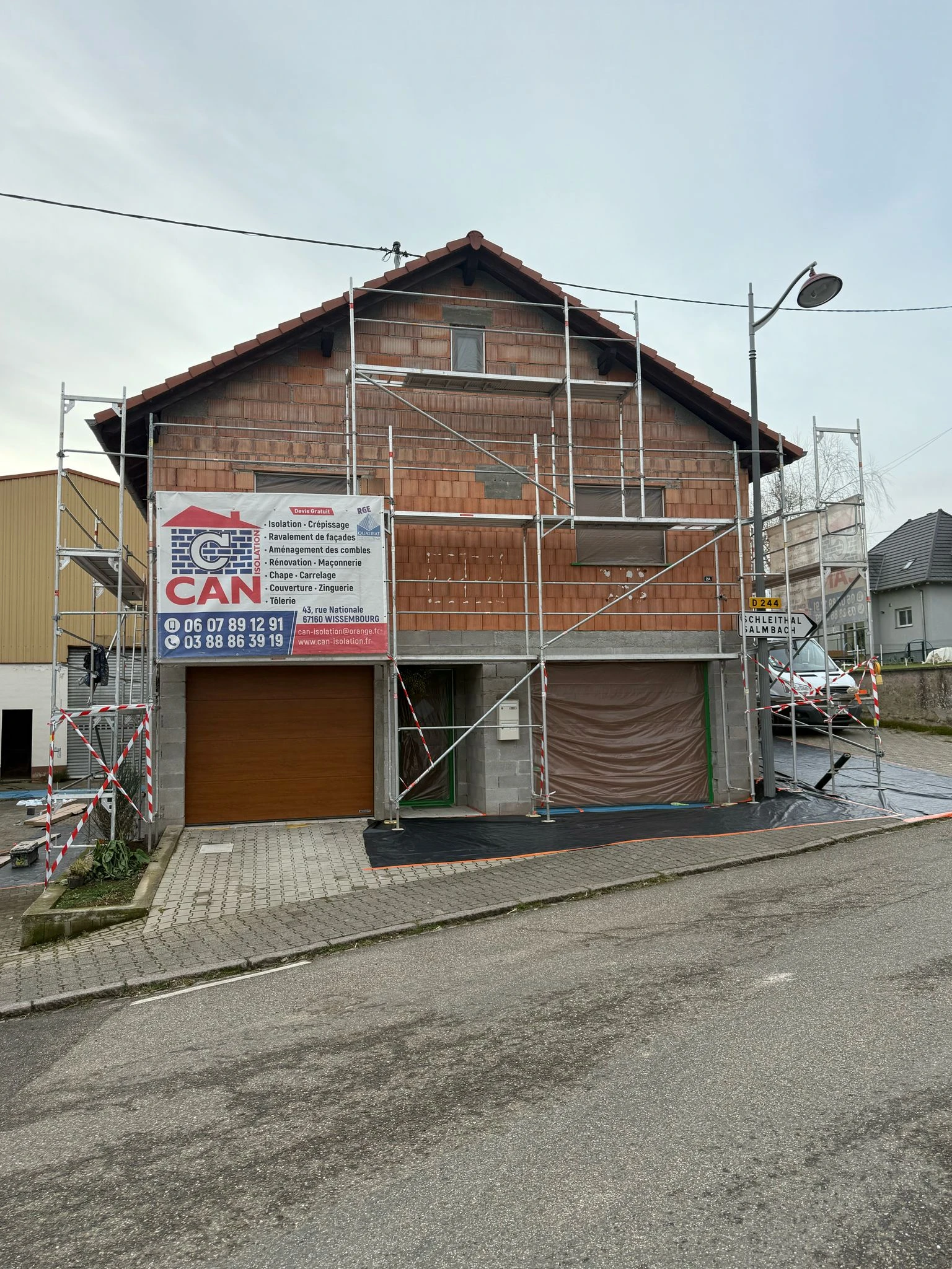 CHANTIER RAVALEMENT DE FACADE NIEDERLAUTERBACH, WISSEMBOURG, HOLSCHTEN, BÜHLER