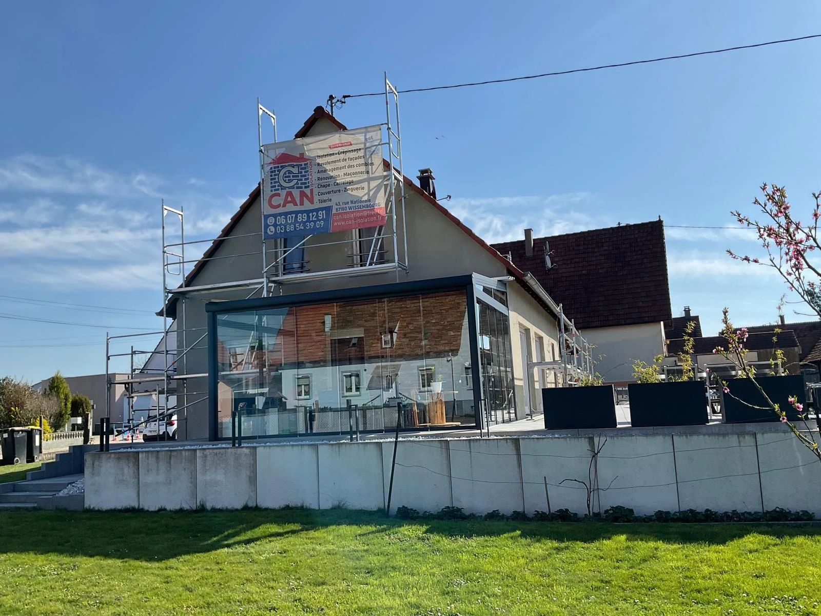 RAVALEMENT DE FACADE NIEDERRœDERN, RIEDSELTZ, WISSEMBOURG, HOLSCHTEN