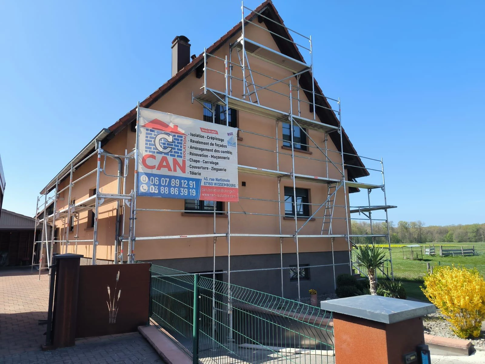 CHANTIER RAVALEMENT DE FACADE NIEDERLAUTERBACH, WISSEMBOURG, RIEDSELTZ, HUNSPACH