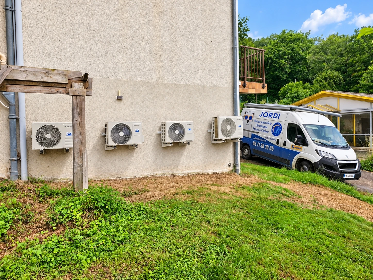 Installation d'un Pompe à Chaleur air-air mono-split (climatisation réversible)
