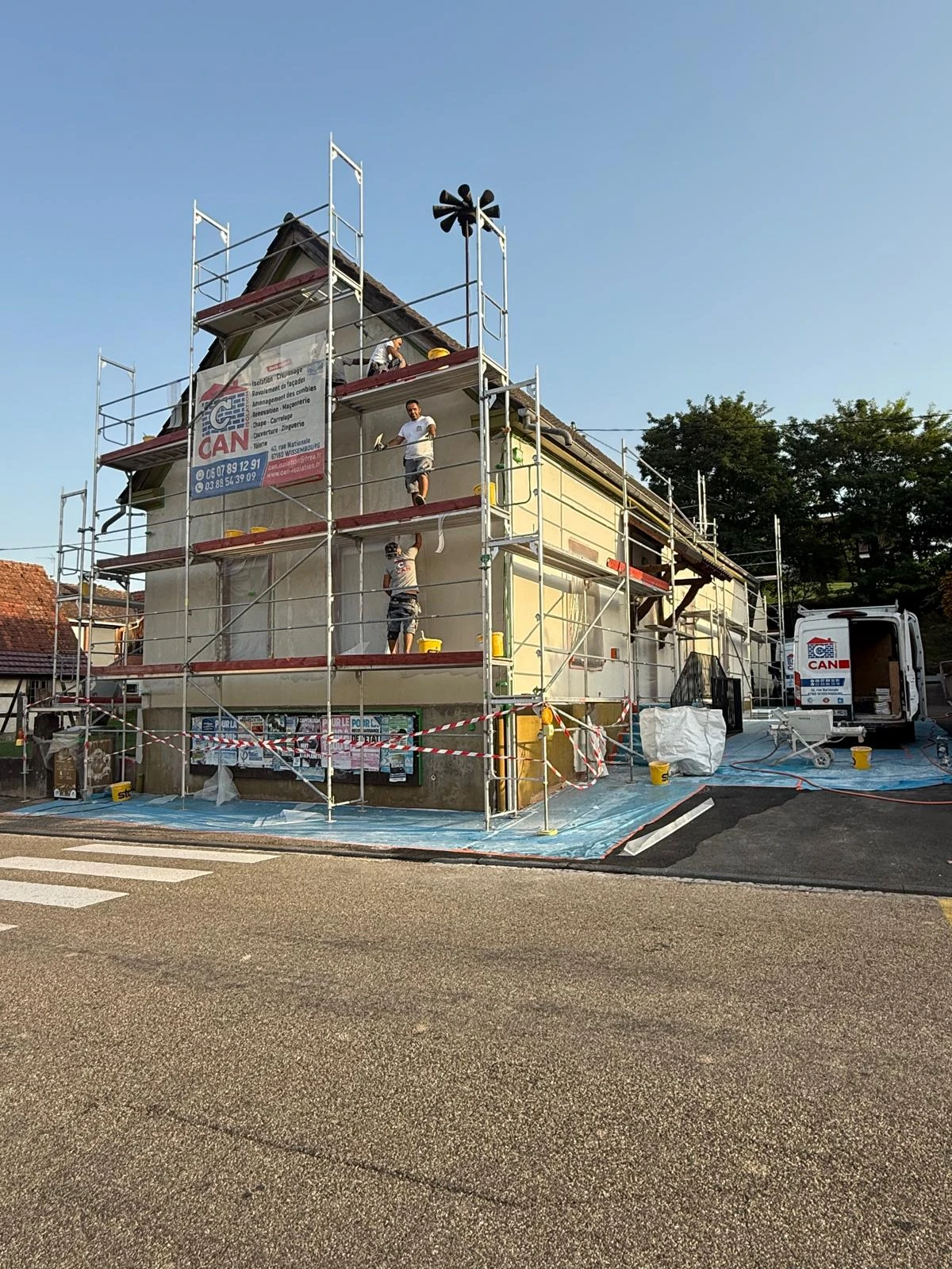 CHANTIER RAVALEMENT DE FACADE OBERROEDERN, NIEDERRœDERN, HOFFEN, SOULTZ-SOUS-FORÊT