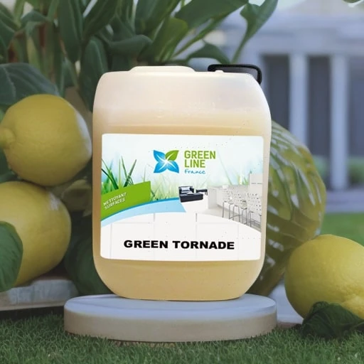 GREEN TORNADE 5L - NETTOYANT, DÉGRAISSANT, DÉSINFECTANT, AGRÉE CONTACT ALIMENTAIRE, DÉSODORISANT, 100 % BIODÉGRADABLE