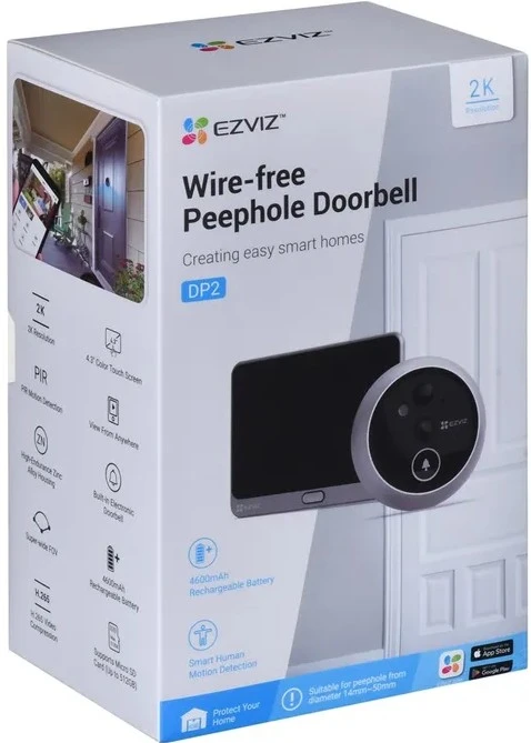 Judas connecté Wifi sans fil DP2 2K - EZVIZ