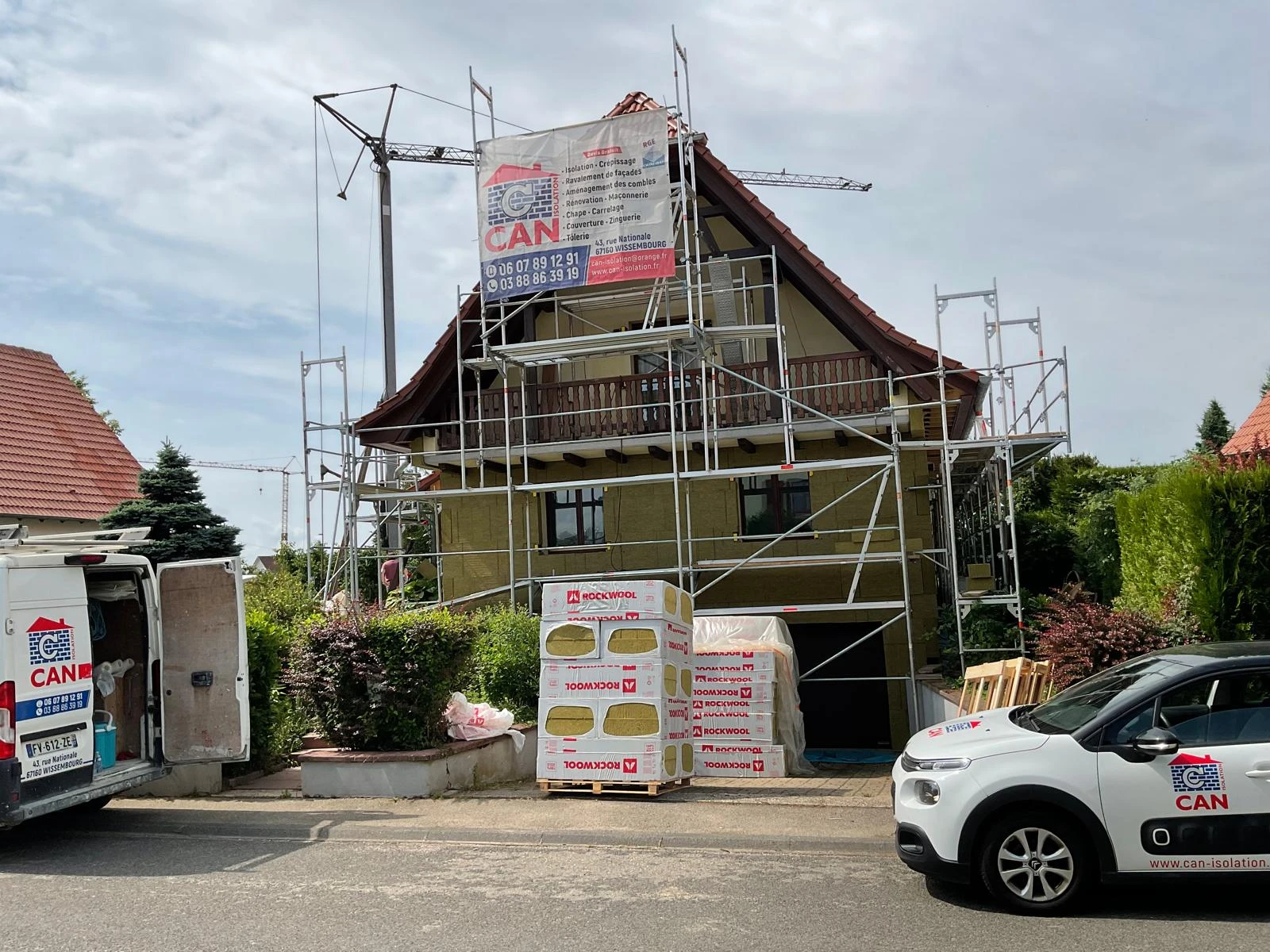 CHANTIER RAVALEMENT DE FACADE SEEBACH, HAGUENAU, SOUFFLENHEIM, WINGEN-SUR-MODER
