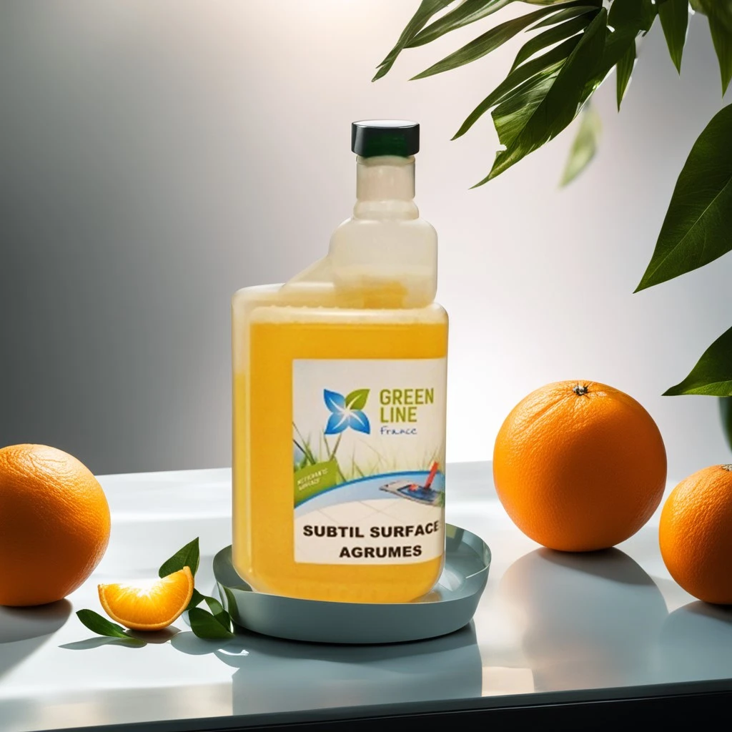 SUBTIL SURFACES AGRUMES DOSEUR 1L - NETTOYANT 3D (DÉTERGENT, DÉSINFECTANT, DÉSODORISANT) SOLS ET SURFACES.
