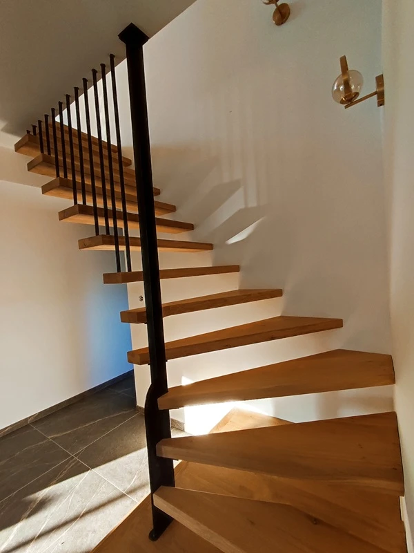 Escalier bois et métal