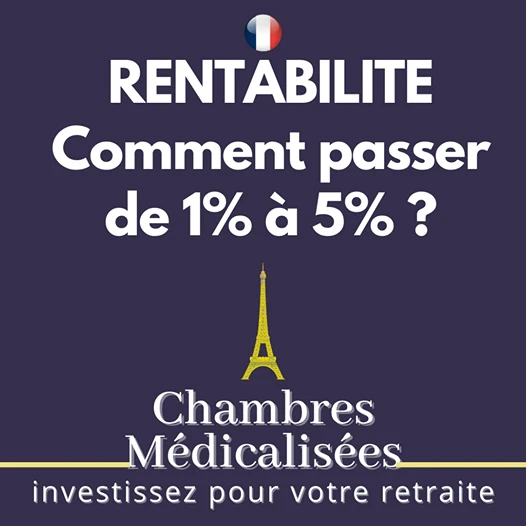 Investissement en chambre médicalisée en EHPAD au loyer de 336 € garanti net d'impôt pour la retraite complémentaire.