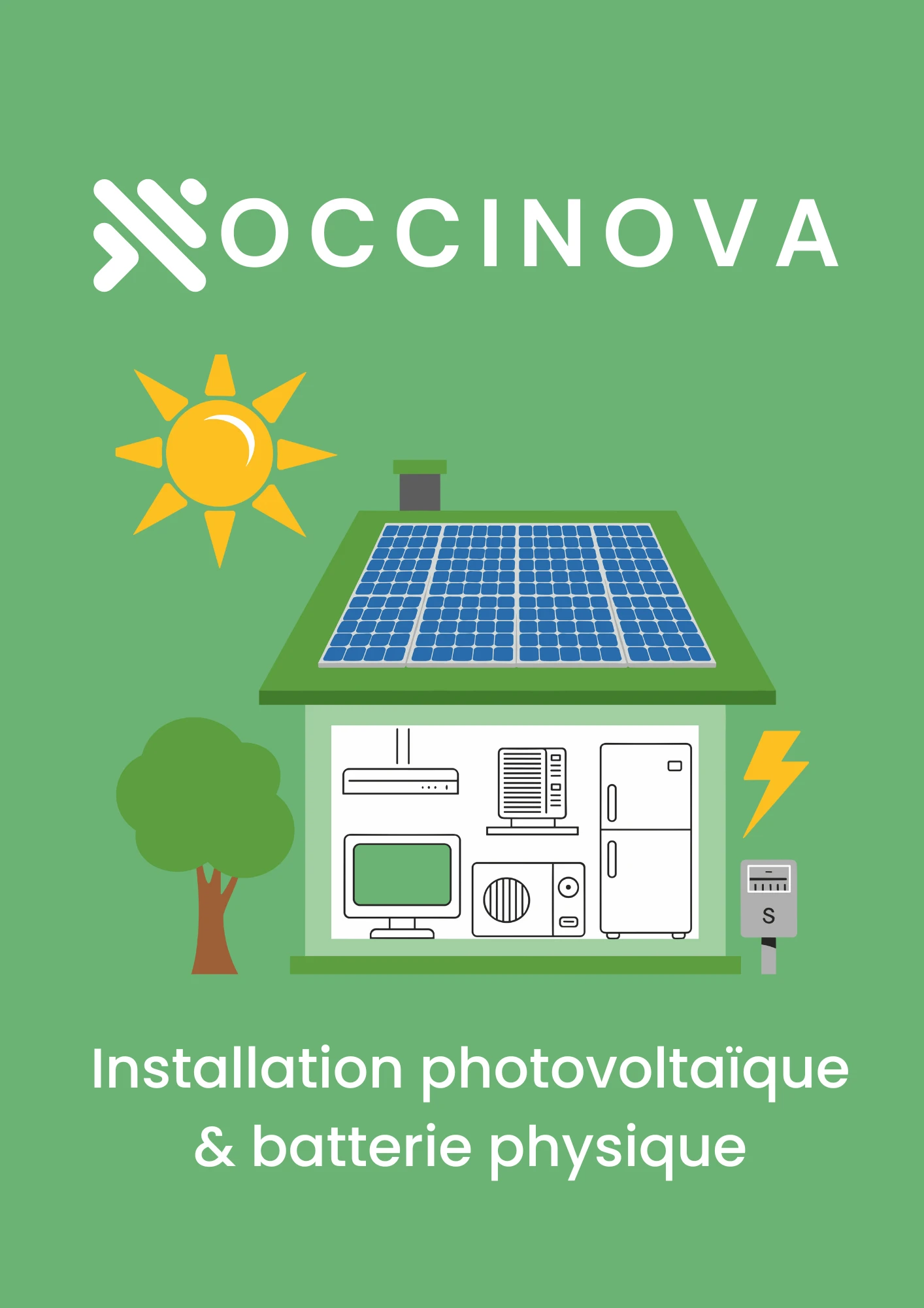 Installation photovoltaïque avec batterie physique