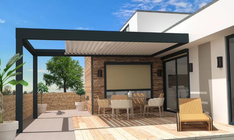 installation de pergola bioclimatique Mitjavila