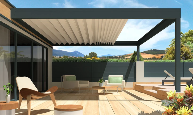 installation de pergola bioclimatique Mitjavila