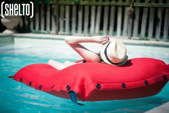 POUF MESH UNI BLEU CLAIR 125 X 175 cm