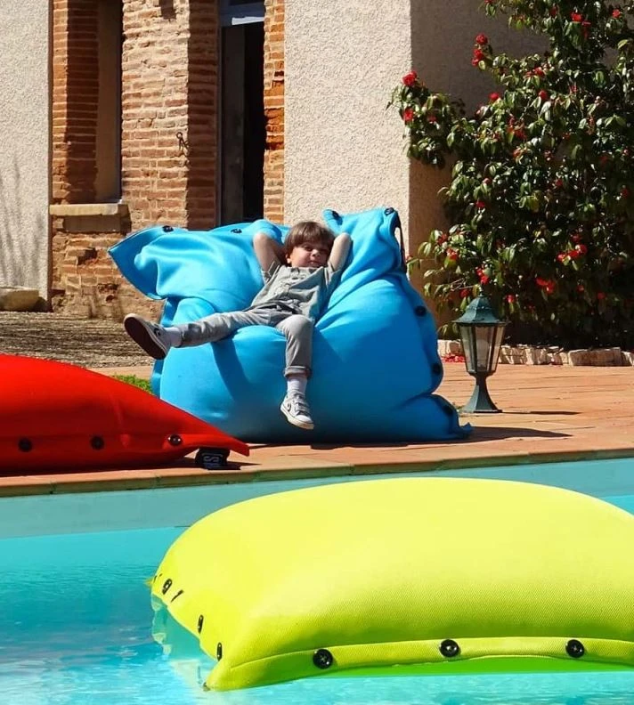 POUF MESH UNI BLEU CLAIR 125 X 175 cm