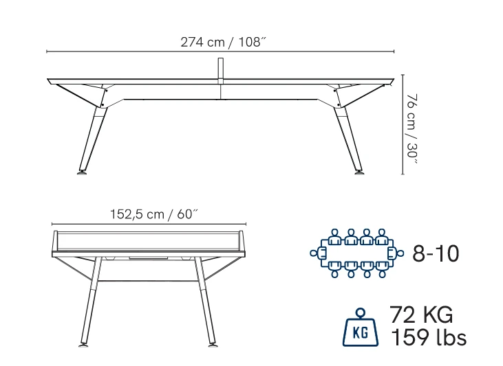 Table de Ping-Pong Origin Outdoor - Noir
