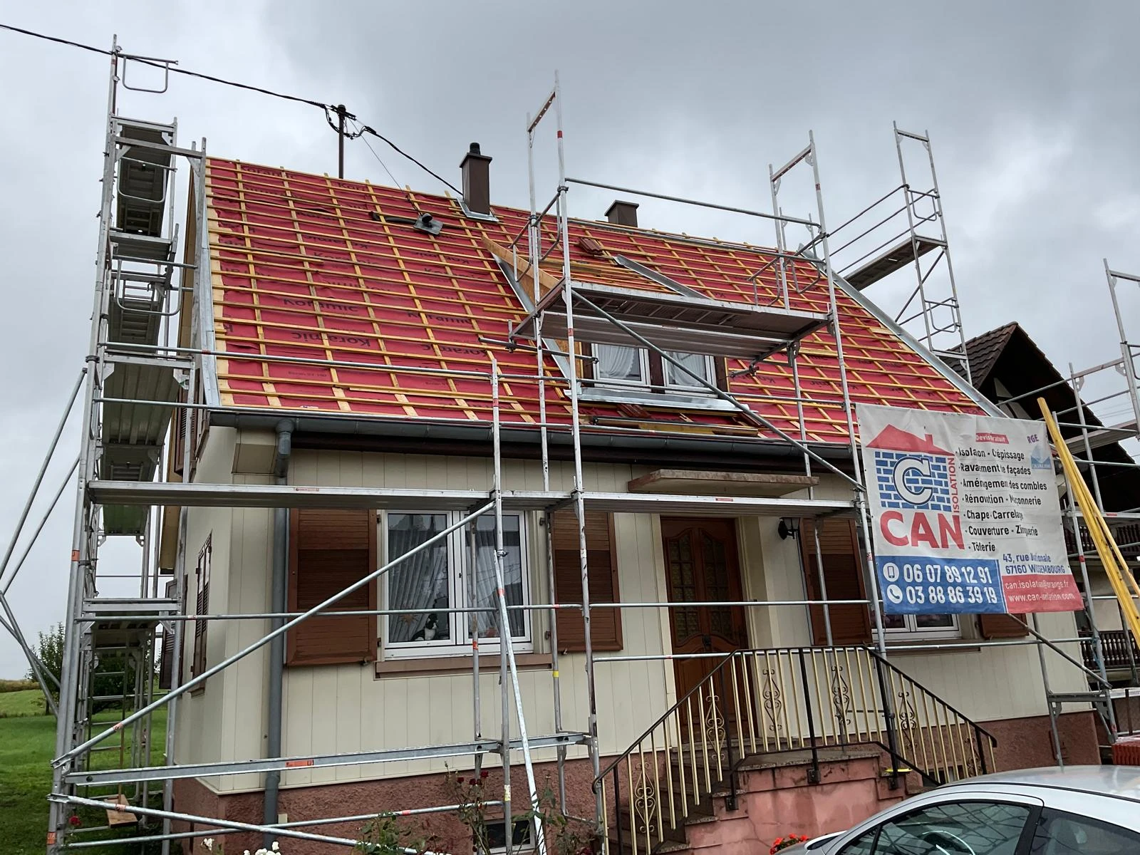 CHANTIER COUVERTURE SALMBACH, SOUFFLENHEIM, HATTEN, RIEDSELTZ