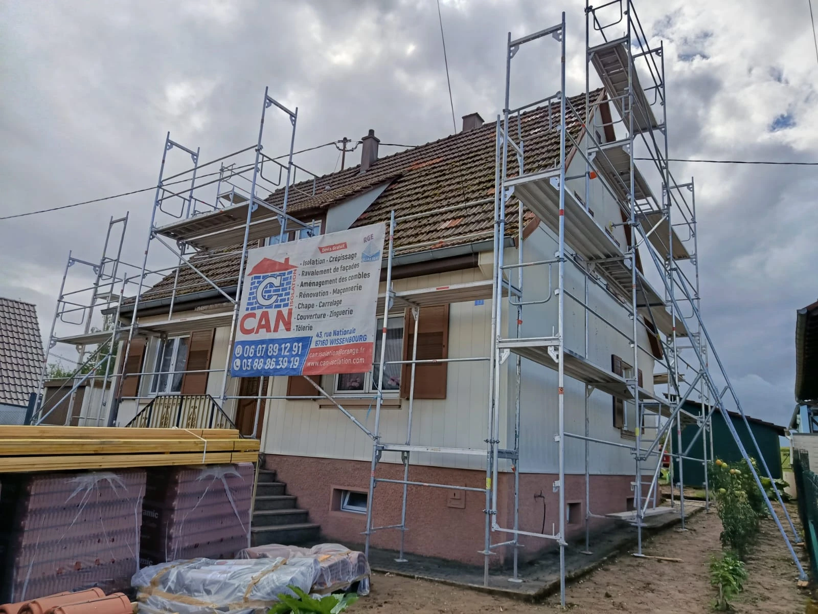 CHANTIER COUVERTURE SALMBACH, SOUFFLENHEIM, HATTEN, RIEDSELTZ