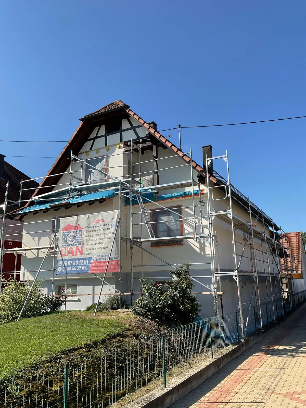CHANTIER RAVALEMENT DE FACADE MUNCHHAUSEN, LAUTERBOURG, SELTZ, ROUNTZENHEIM