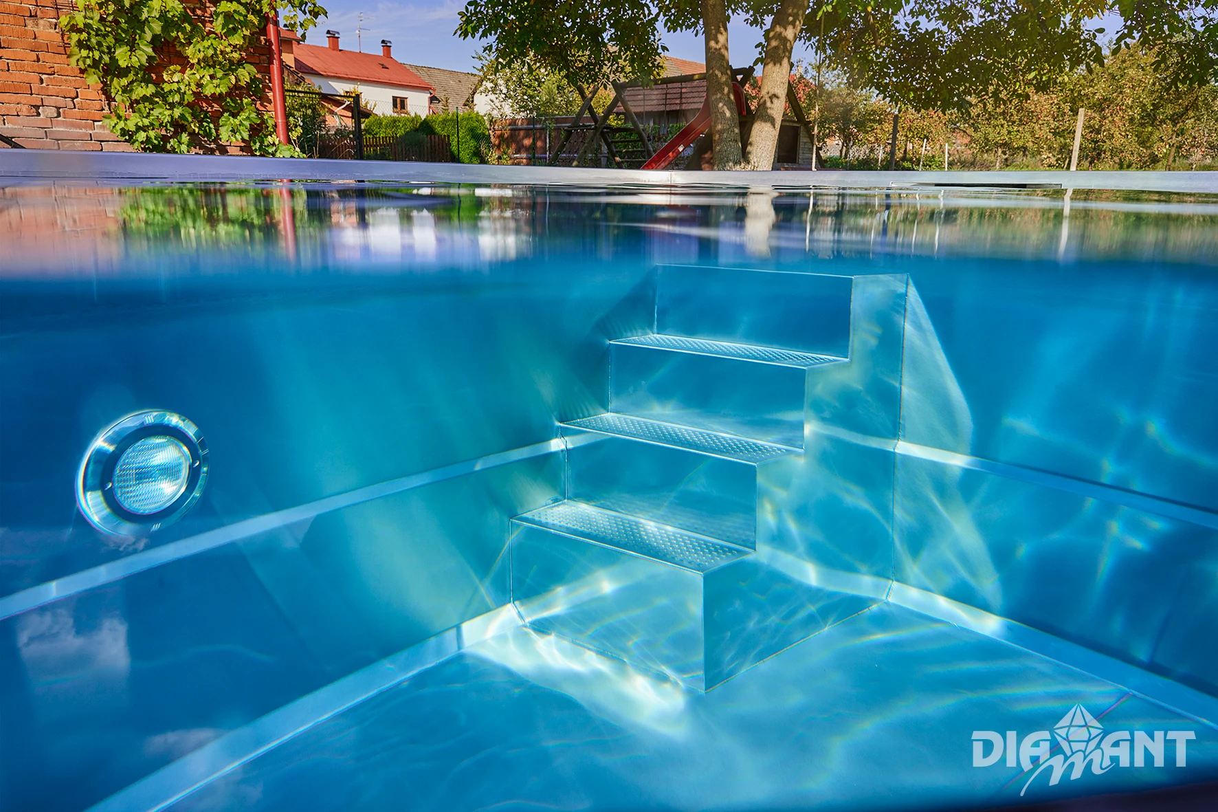 PISCINE INOX A SKIMMER