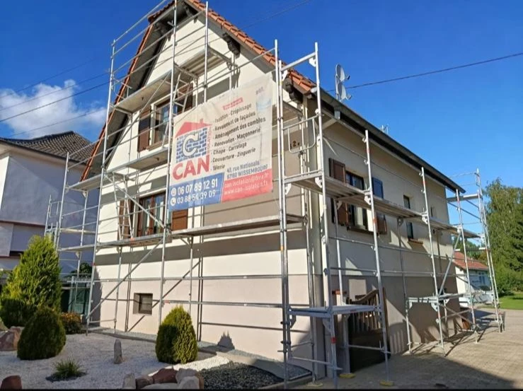 CHANTIER RAVALEMENT DE FACADE SEEBACH, HAGUENAU, SOUFFLENHEIM, WINGEN-SUR-MODER