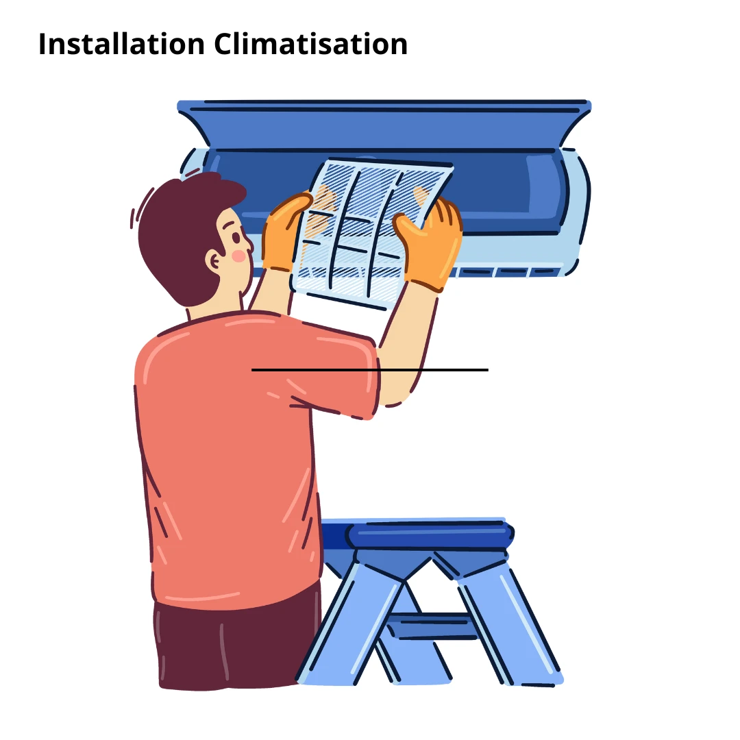 Installation de climatisation réversible