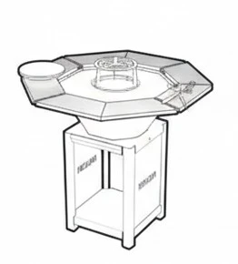 Tour de Brasero pour modèle de Brasero-Plancha Octogonal 640 mm en acier inoxydable
