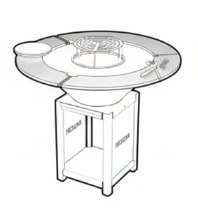 Tour de Brasero pour modèle de Brasero-Plancha Rond 840 mm en acier inoxydable