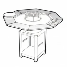 Tour de Brasero pour modèle de Brasero-Plancha Octogonal 840 mm en acier inoxydable