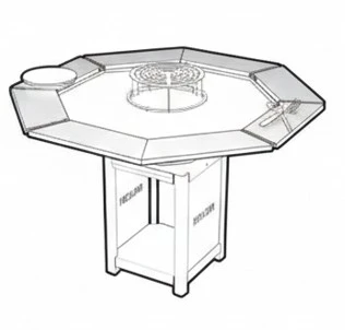 Tour de Brasero pour modèle de Brasero-Plancha Octogonal 1040 mm en acier inoxydable