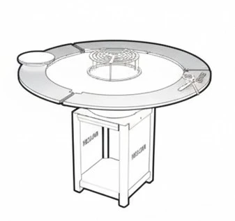 Tour de Brasero pour modèle de Brasero-Plancha Rond 1040 mm en acier inoxydable