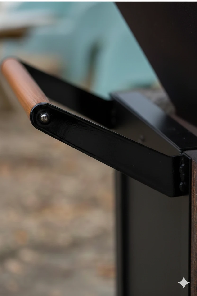 Poignée finition noire thermolaquée – Adaptable sur tous les modèles de Brasero-Plancha