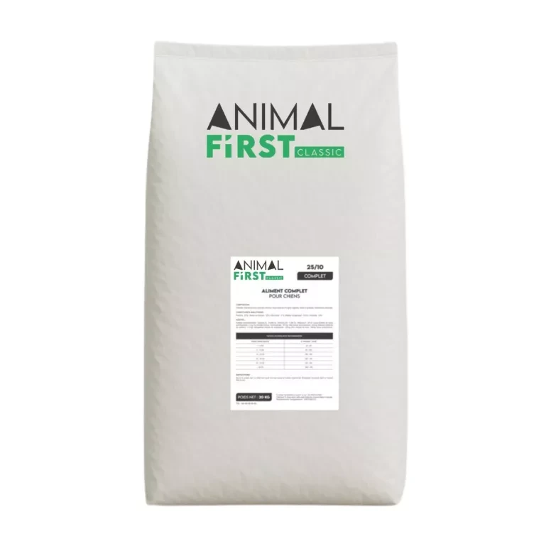 Croquettes Animal First complètes pour chien 25/10