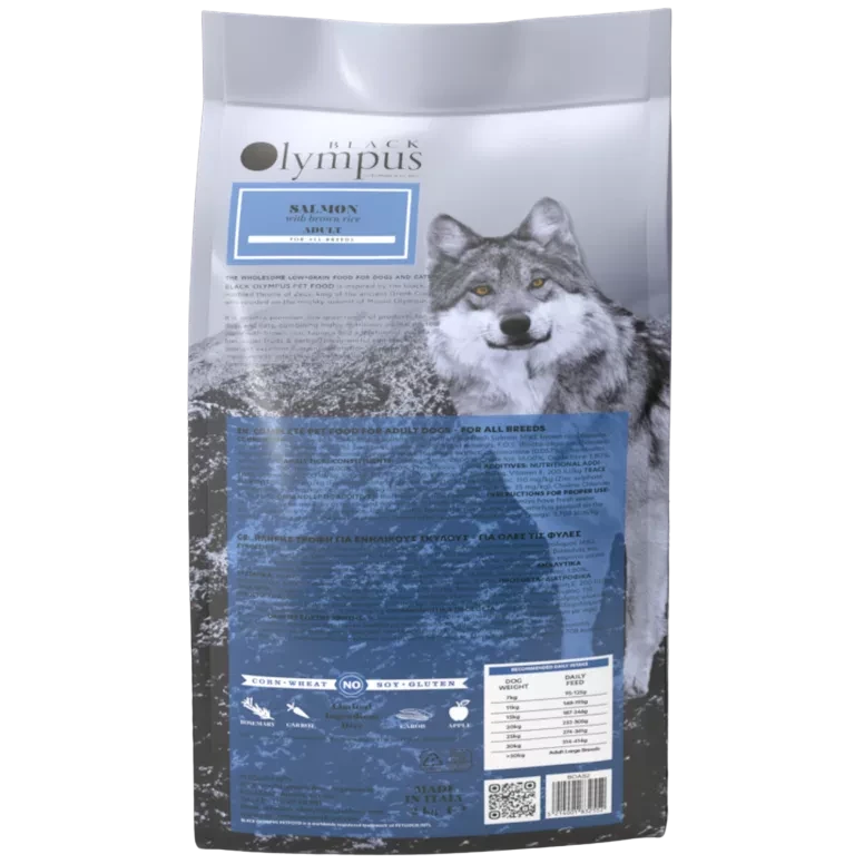 Croquettes Black Olympus pour chien senior light saumon et riz
