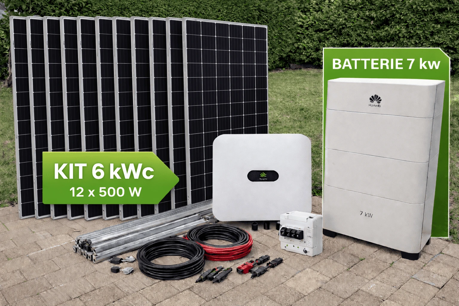 Installation photovoltaïque 6Kwc onduleur centralisé et batterie physique 7kw