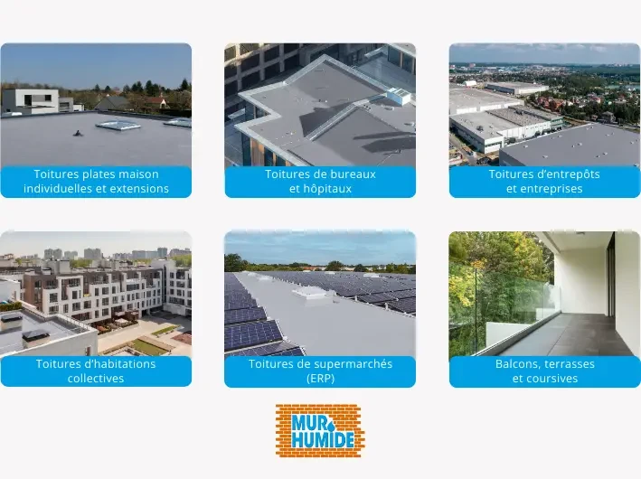 Travaux Étanchéité de toit plat, terrasse et balcon