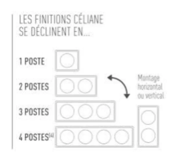 Plaque de couleur et cadre saillie LEGRAND