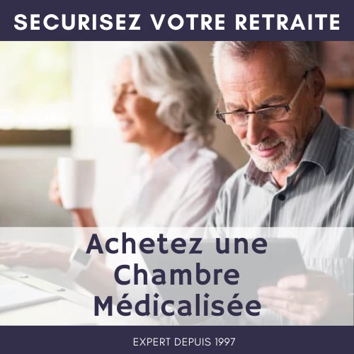 Investissement en chambre médicalisée en EHPAD au loyer de 590 € garanti net d'impôt pour la retraite complémentaire.
