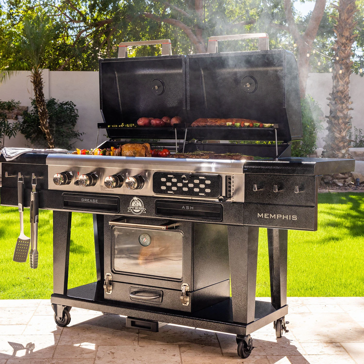 Barbecue fumoir à granulés de bois