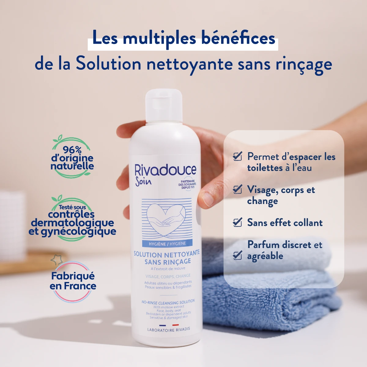 Solution nettoyante sans rinçage