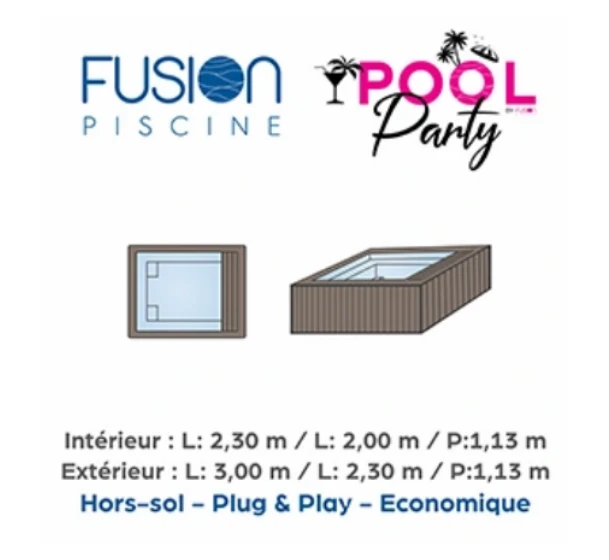 MINI Piscine Pool Party - Plug & Play - Moins de 10 m2