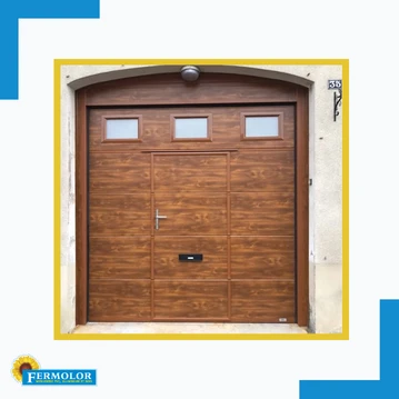 Porte de garage sectionnelle plafond avec ou sans portillon