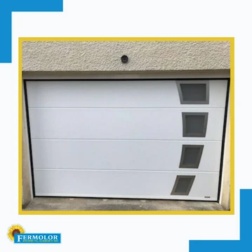 Porte de garage sectionnelle plafond avec ou sans portillon