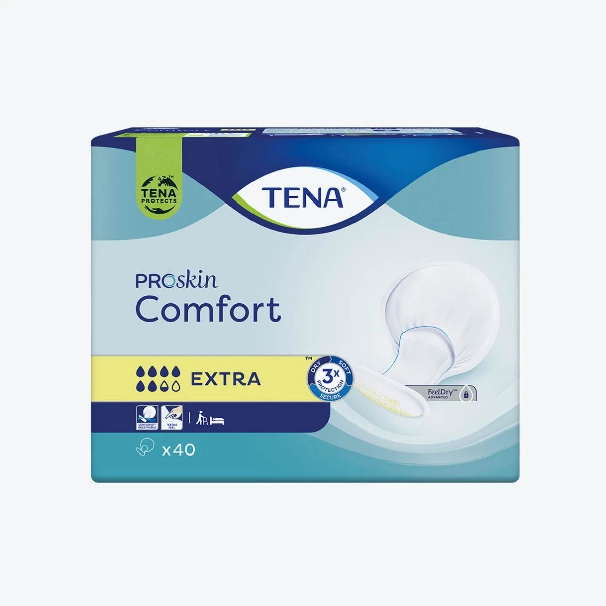 Protection anatomique - Proskin Comfort Extra - 6,5 gouttes - Par 40 - Tena