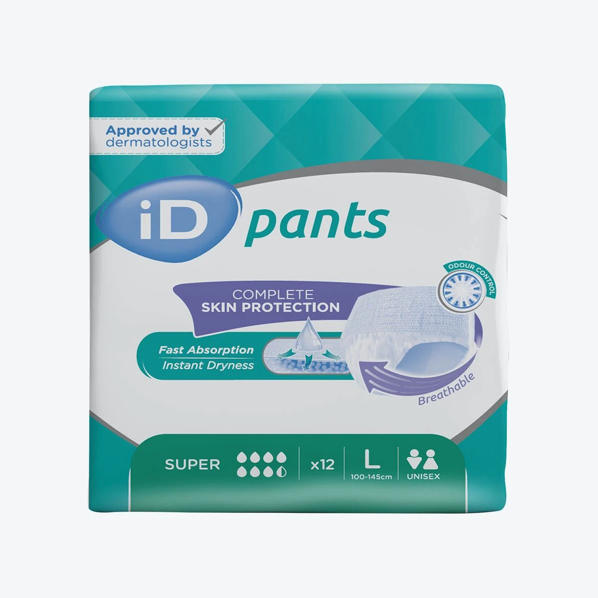 Sous-vêtements absorbants iD Pants Super - Taille L - Sachet de 12